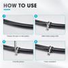3/4 Inch 10 PCS 2 Holes Rubber Cushioned U Bracket Clamp, Reinforced Rigid Pipe Strap, Stainless Steel Conduit Straps Cable Clamp (20 mm) by Tavonuxt view 4