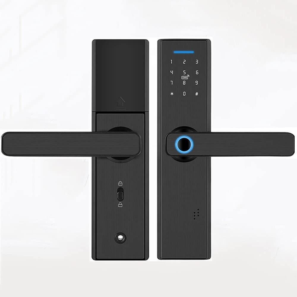 PNAWLLCF Fingerprint Door Lock App Code Card Key Touch Screen Smart Door Lock Security Digital Electronic Lock(22 160)