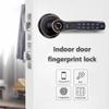 PNAWLLCF Smart Fingerprint Door Lock Smart Biometric Keypad Password Handle Lock App Unlock Keyless Entry Electronic Lock(D) view 2