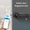 PNAWLLCF Smart Fingerprint Door Lock Smart Biometric Keypad Password Handle Lock App Unlock Keyless Entry Electronic Lock(D) view 4
