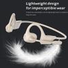 AYI Open Ear Air Conduction Bluetooth Headphone Dual Mic Rotatable Boom Mic Active Noise Cancellation IPX5 Waterproof Bluetooth 5.4 Pain-Free Design for Sports Work Outdoor Activities-DG White view 2