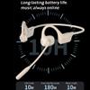 AYI Open Ear Air Conduction Bluetooth Headphone Dual Mic Rotatable Boom Mic Active Noise Cancellation IPX5 Waterproof Bluetooth 5.4 Pain-Free Design for Sports Work Outdoor Activities-DG White view 3