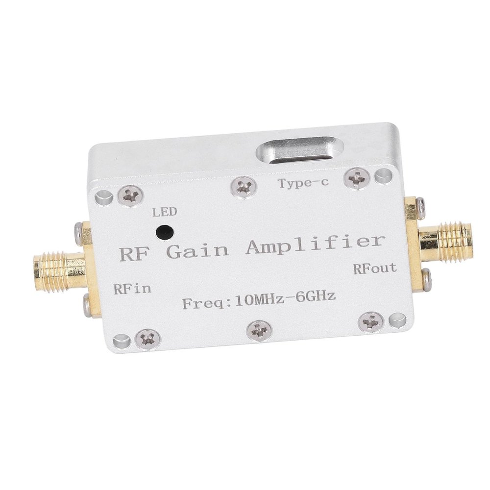 RF Gain Amplifier Low Noise 10dB Professional Receiving Module for Communication System Equipment Aluminum Alloy Material