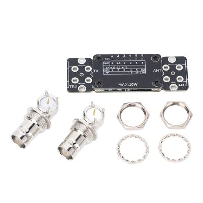 QRP SWR Meter Kit, 1 to 50MHz Multi Purpose QRP SWR Meter, Power Amplifier Accessory, with Removable BNC Soldering Plates, SWR Power Display