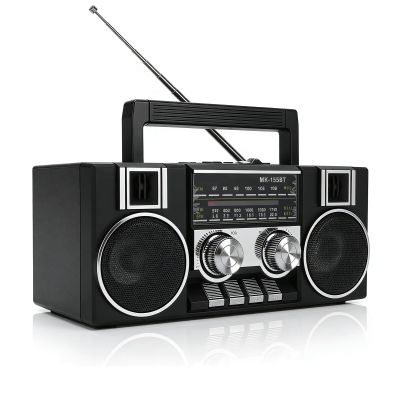 Zunate Full Band Portable Shortwave Radio, AM FM SW LW World Band Radio, Retro Vintage Bluetooth Speaker, Small Radios Portable AM FM SW, Long Telescopic Antenna for Home Kitchen
