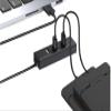BOXUWFO HONGP USB 2.0 Hub USB Hub 2.0 Multi USB Splitter Hub Use Power Adapter 4 Port Multiple Expander USB 2.0 Hub(Black 120CM Cable) view 3