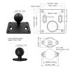 Alomejor Multi Angle Tablet, Cell Phone and Fish Finder 1.5in C Size Double Ball Mount for Smart Farm and Inter Machines view 2