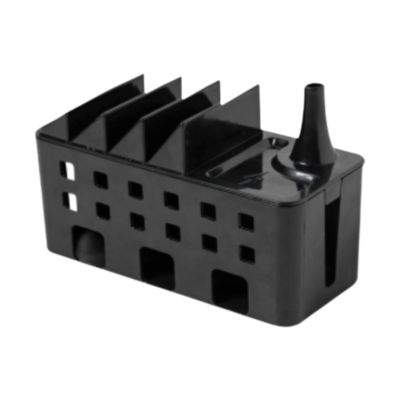 AFXGUSD Cable Management Box Extension Cord Organizer with Lid Insulated Cord Organizer for Desk for Office Adapters TV Desk Phone, Black