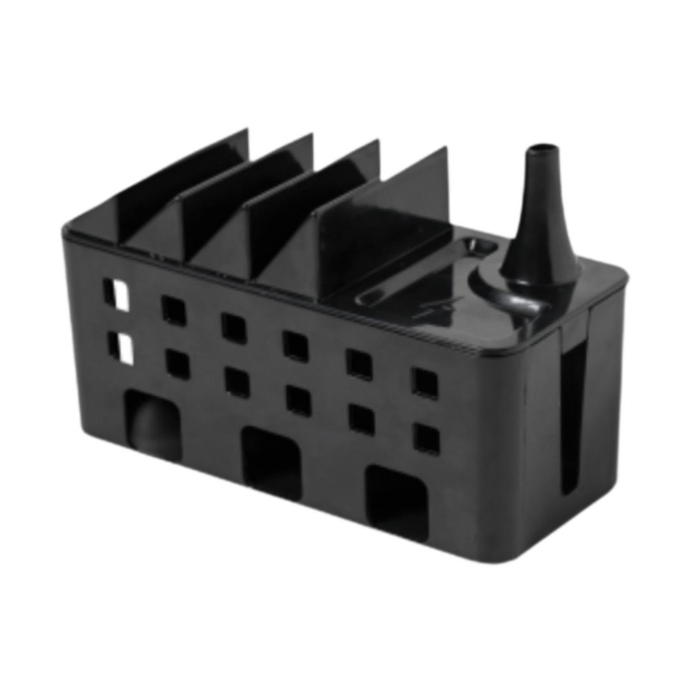 AFXGUSD Cable Management Box Extension Cord Organizer with Lid Insulated Cord Organizer for Desk for Office Adapters TV Desk Phone, Black