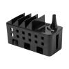 AFXGUSD Cable Management Box Extension Cord Organizer with Lid Insulated Cord Organizer for Desk for Office Adapters TV Desk Phone, Black view 1