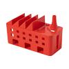 AFXGUSD Cable Management Box Extension Cord Organizer with Lid Insulated Cord Organizer for Desk for Office Adapters TV Desk Phone, Red view 1