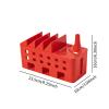 AFXGUSD Cable Management Box Extension Cord Organizer with Lid Insulated Cord Organizer for Desk for Office Adapters TV Desk Phone, Red view 2