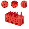 AFXGUSD Cable Management Box Extension Cord Organizer with Lid Insulated Cord Organizer for Desk for Office Adapters TV Desk Phone, Red view 3
