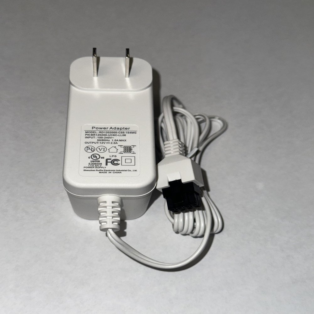 12V 2A Power Adapter, AC/DC Power Supply Cord, White