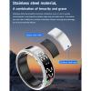 Smart Ring, Fitness Tracker with Display Screen, IP68 Water Proof, Remote Photography, Multiple Sports Modes Health Tracker Activity Tracker Page Turner, for Men Women (#8) view 4
