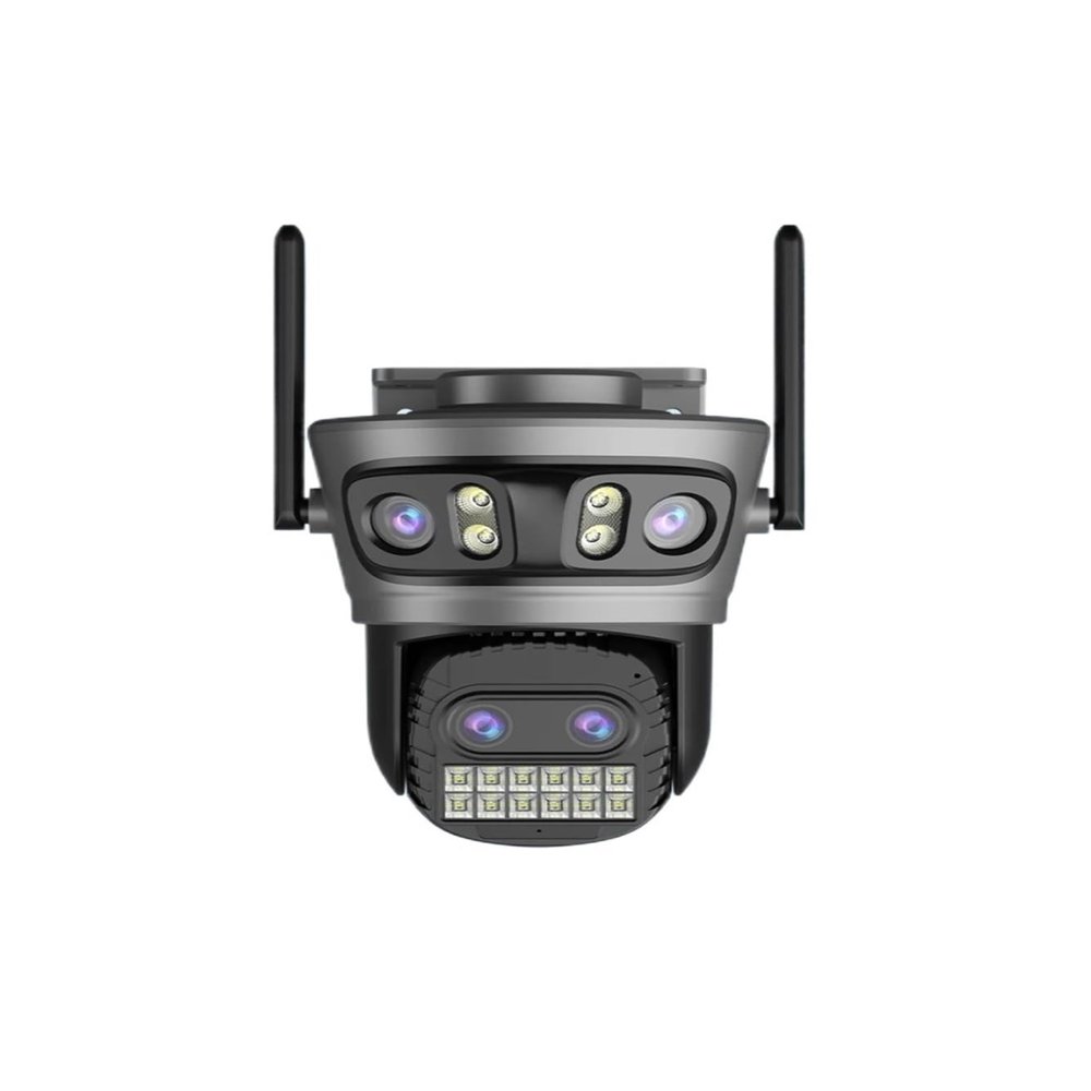 TWSYOXPR 20MP 8K HD WiFi Camera 10X Zoom Four Lens Three Screen Auto Tracking Security Protection 4K PTZ CCTV Video Surveillance(AU Plug,20MP 128G SD Card)