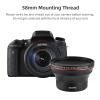 0. Wide Angle Lens with Detachable Macro Lens for DSLR Camera, Aluminum Alloy Camera Lens Replacement for 70D 77D 80D 1100D 700D 650D 600D 550D 300D 100D Rebel T7 T7i T6i T6s view 2