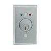 653-04 630 L2 650 Series Key Switches, SPDT Maintained Single Direction with LEDs (Red/Green), Dual Voltage 12/24V DC, Satin Stainless Steel view 1