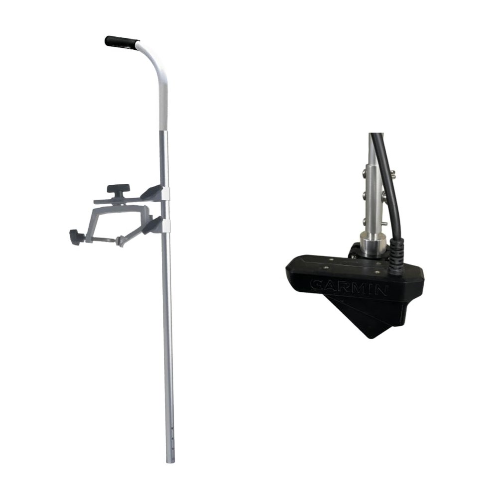 Telescoping Transducer Pole & Gunnel Clamp with Live Imaging Transducer Mount Included, Gunnel Mounted Clamp, Adjustable, Lightweight, USA Made