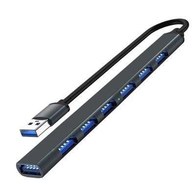 BOXUWFO HONGP USB 3.0 Hub USB Hub 3.0 USB Splitter 7 Port Multiple Expander TY>pe C Hub Adapter for PC Hard Drive Keyboard(USB Black)