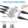 Adoreen 4-Way Coaxial Cable Splitter, 10-2602MHz Mini Bi-Directional Digital Signal RG6/RG59 Coax Indoor&Outdoor for CATV, Satellite, Antenna, MoCA, Internet, Modem + Screwdriver-1 in 4 Out Ports view 2