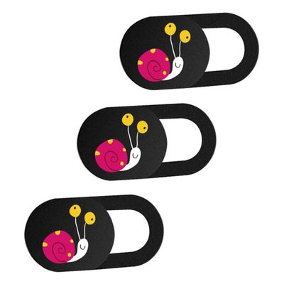 3pcs Cartoon Webcam Cover Slide for Laptop Tablet Privacy Protection Ultra-Thin Camera Shield Easy Open Cute Pattern Unauthorized Access