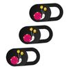 3pcs Cartoon Webcam Cover Slide for Laptop Tablet Privacy Protection Ultra-Thin Camera Shield Easy Open Cute Pattern Unauthorized Access view 1