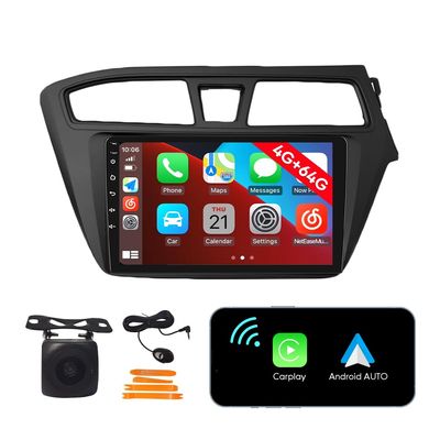 [4G 64G] Android Car Stereo FM Radio Carplay Android Auto 9" Touchscreen Headunit Media Player with Backup Camera for Hyundai I20 2014 2015 2016 2017 2018 RHD