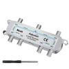 Adoreen 6-Way Coaxial Cable Splitter, 10-2602MHz Mini Bi-Directional Digital Signal RG6/RG59 Coax Indoor&Outdoor for CATV, Satellite, Antenna, MoCA, Internet, Modem + Screwdriver-1 in 6 Out Ports view 1