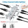 Adoreen 6-Way Coaxial Cable Splitter, 10-2602MHz Mini Bi-Directional Digital Signal RG6/RG59 Coax Indoor&Outdoor for CATV, Satellite, Antenna, MoCA, Internet, Modem + Screwdriver-1 in 6 Out Ports view 2