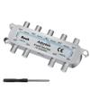 Adoreen 8-Way Coaxial Cable Splitter, 10-2602MHz Mini Bi-Directional Digital Signal RG6/RG59 Coax Indoor&Outdoor for CATV, Satellite, Antenna, MoCA, Internet, Modem + Screwdriver-1 in 8 Out Ports view 1