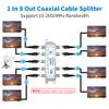 Adoreen 8-Way Coaxial Cable Splitter, 10-2602MHz Mini Bi-Directional Digital Signal RG6/RG59 Coax Indoor&Outdoor for CATV, Satellite, Antenna, MoCA, Internet, Modem + Screwdriver-1 in 8 Out Ports view 4