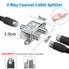 Adoreen 2 Pack 2-Way Coaxial Cable Splitter, 10-2602MHz Mini Bi-Directional Digital Signal RG6/RG59 Coax Indoor&Outdoor for CATV, Satellite, Antenna, MoCA, Internet+ Screwdriver-1 in 2 Out Ports view 2