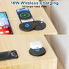 3 Inch Desk Power Grommet with 10W Wireless Charger, 20W USB C Fast Charging Station,2 AC TR Outlets, Round Flush-Mount Recessed Power Strip for Conference Rooms, Office Tables, Furniture, 6FT Cord view 3