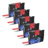 12mm 0.47 Inch Black On Red Laminated Label Tape Compatible with Label Maker Models PT-H110 D600 710BT TZE431 view 1