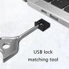 jiingekk USB Port Blockers, 2pcs/10pcs USB Port Blockers Secure Data Protections for PC, Laptop, Notebook with and Resistant Designs - darkblue - 10 pieces 1 tool view 3
