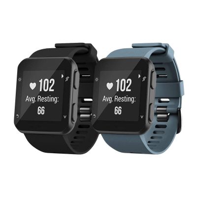 AHGDDA 2Pcs For Forerunner 35 Soft Silicone Replacement Watch Bands