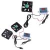 2.5W Quiet USB Cabinets Fan With Adjustable Thermostat Metal Grille Cooling Fan For Home Theater And Pet Kennels view 3
