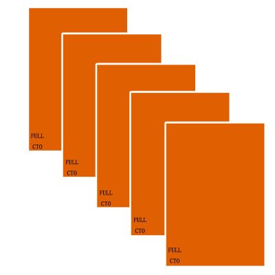 5 Pieces Orange Color Correction Gel Filter Sheet Warm Full CTO Photography Lighting gels for Photo Studio Flashlight Led Light 16x20 inches