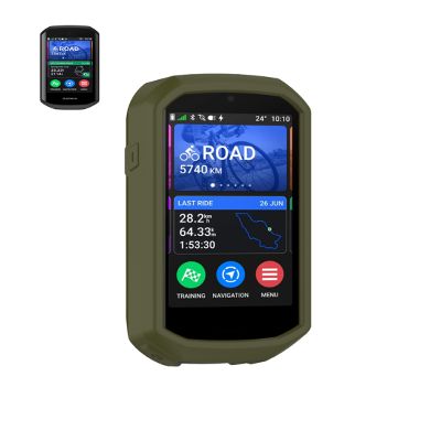 Case for Garmin Edge 1050 GPS Bike Computer, Sillence Material,Shock-Absorbing and Anti Drop Protection Soft Half Shell,Green.