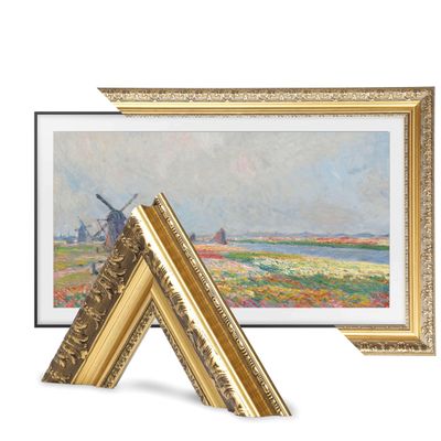 50 Inch TV Bezel Compatible With Samsung The Frame TV, Antique Gold, Suitable for Wall Mounted Televisions