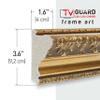 50 Inch TV Bezel Compatible With Samsung The Frame TV, Antique Gold, Suitable for Wall Mounted Televisions view 2