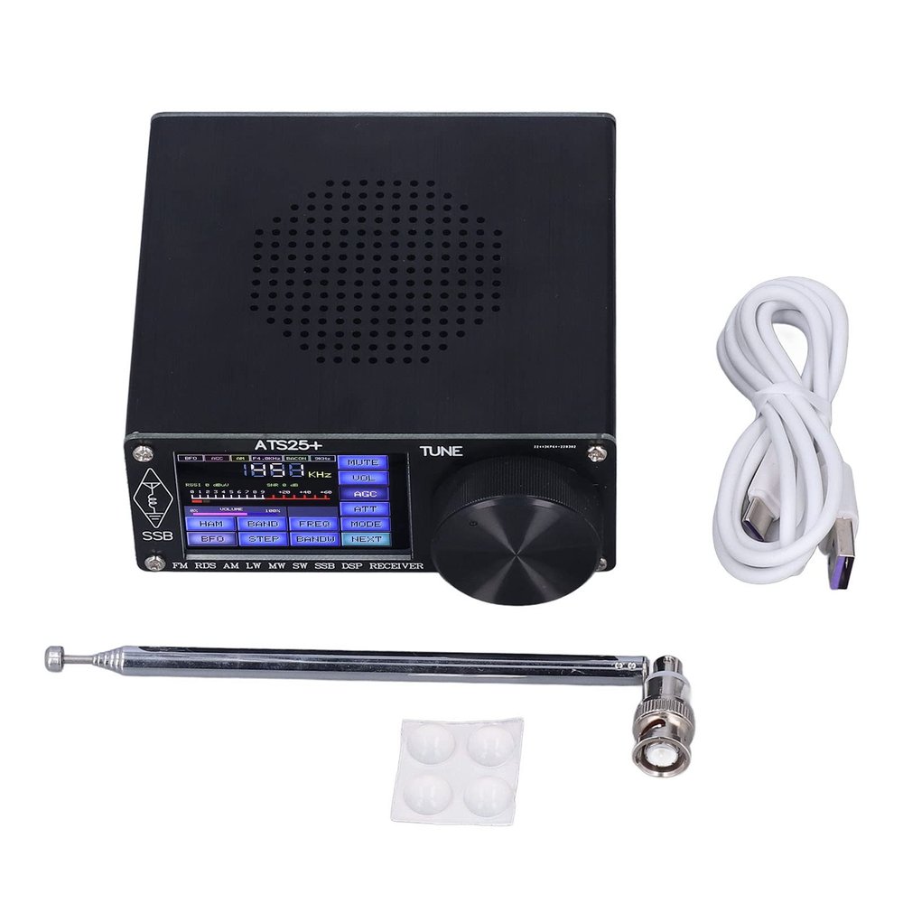All Band Radio Receiver Portable FM LM SSB HAM Radio Receiver with 2.4in Color Touch Screen