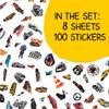 100pcs Race Car Stickers - Cars Sticker for Kids Waterproof Decals for Water Bottles Laptop Luggage Computer Scrapbooking Teens Adults Girls Kids Funny Party Birthday Decorations view 2