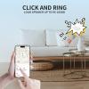 Black Emblem Item Tracker, Works with Apple Find My (iOS Only), Rechargeable Bluetooth Tag, Key Finder with Sound,Air Tracker Card for Keys, Wallet, Luggage, Backpack(E) view 2