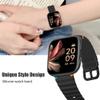 Compatible with Cubitt Viva Pro Smart Watch Band, Lamshaw New Silicone Woven Line Adjustable Replacement Strap Compatible with Cubitt Viva Pro, Viva, Aura Pro, Aura Smart Watch (Black, 22mm size band) view 2