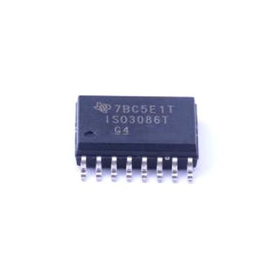 1 Pcs Isolated RS485/422 transceiver ISO3086TDWR 3V-5.5V Power Supply 20Mbps transceiver SOIC-16-300mil