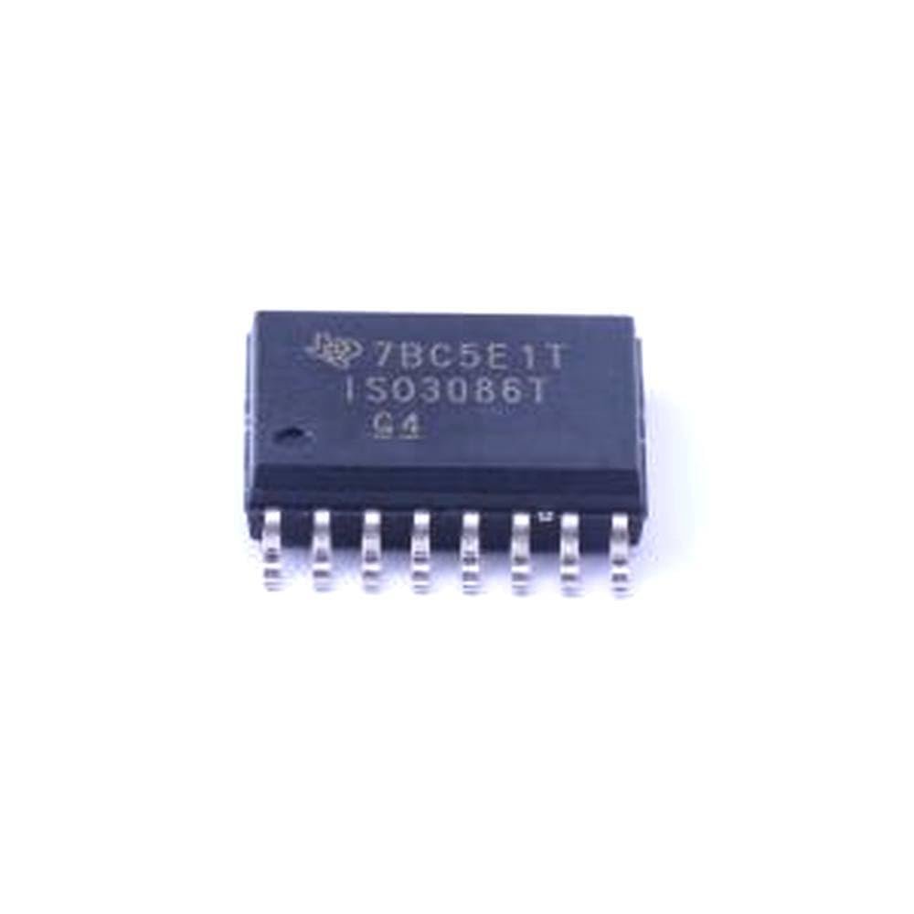 1 Pcs Isolated RS485/422 transceiver ISO3086TDWR 3V-5.5V Power Supply 20Mbps transceiver SOIC-16-300mil