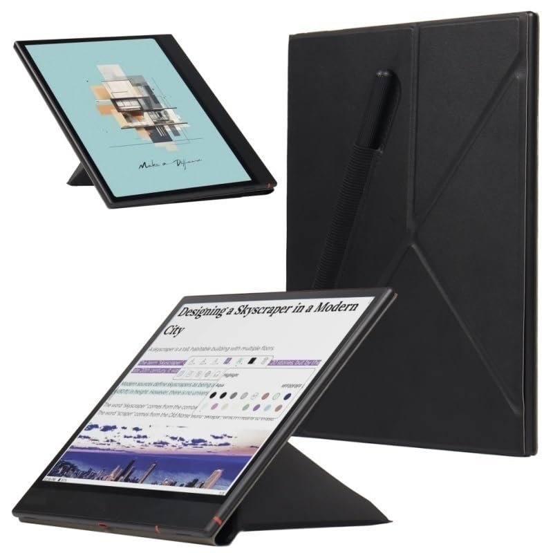 AJUSIBZR Cover Compatible with Boox Note X3 Pro 10.3" Slim Magnetic Adsorption Smart Case Multi-Folding Stand Auto Wake/Sleep