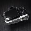 Handmade Wooden Handle Grip L Plate Alloy Base for OM System OM-3 Camera (Teal stabilized Wood + Silver Base) view 4